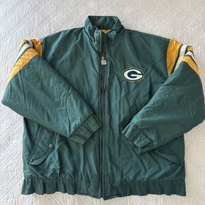 Vintage Green Bay Packers Coat Logo 7 90s -Size XL